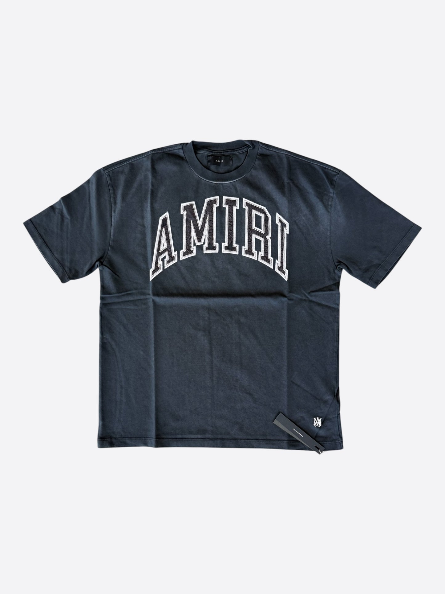 Amiri Vintage Black & White Embroidered Logo T-Shirt
