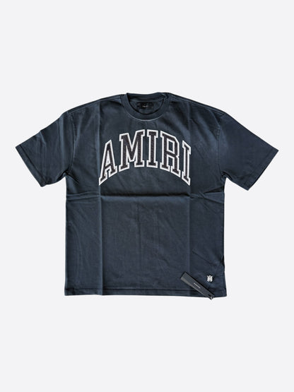Amiri Vintage Black & White Embroidered Logo T-Shirt
