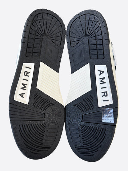 Amiri Black, White & Leopard Skeleton Low Top Sneakers