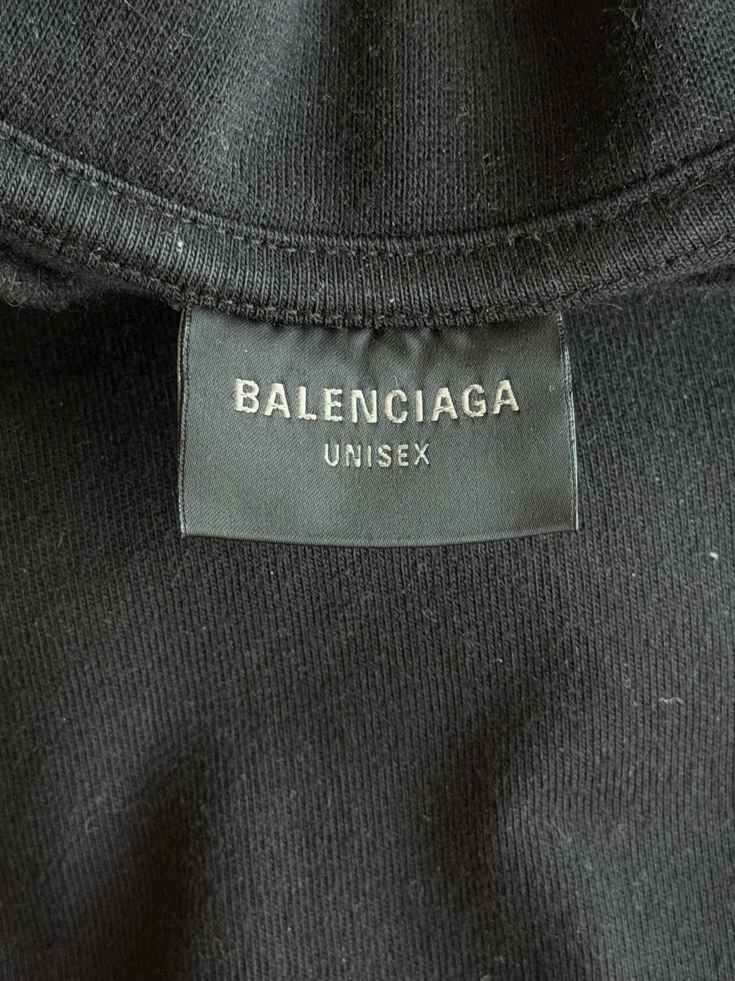 Balenciaga Black & Blue Surfer Logo T-Shirt