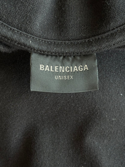 Balenciaga Black & Blue Surfer Logo T-Shirt