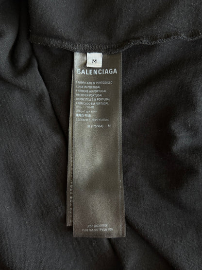Balenciaga Black & Blue Surfer Logo T-Shirt
