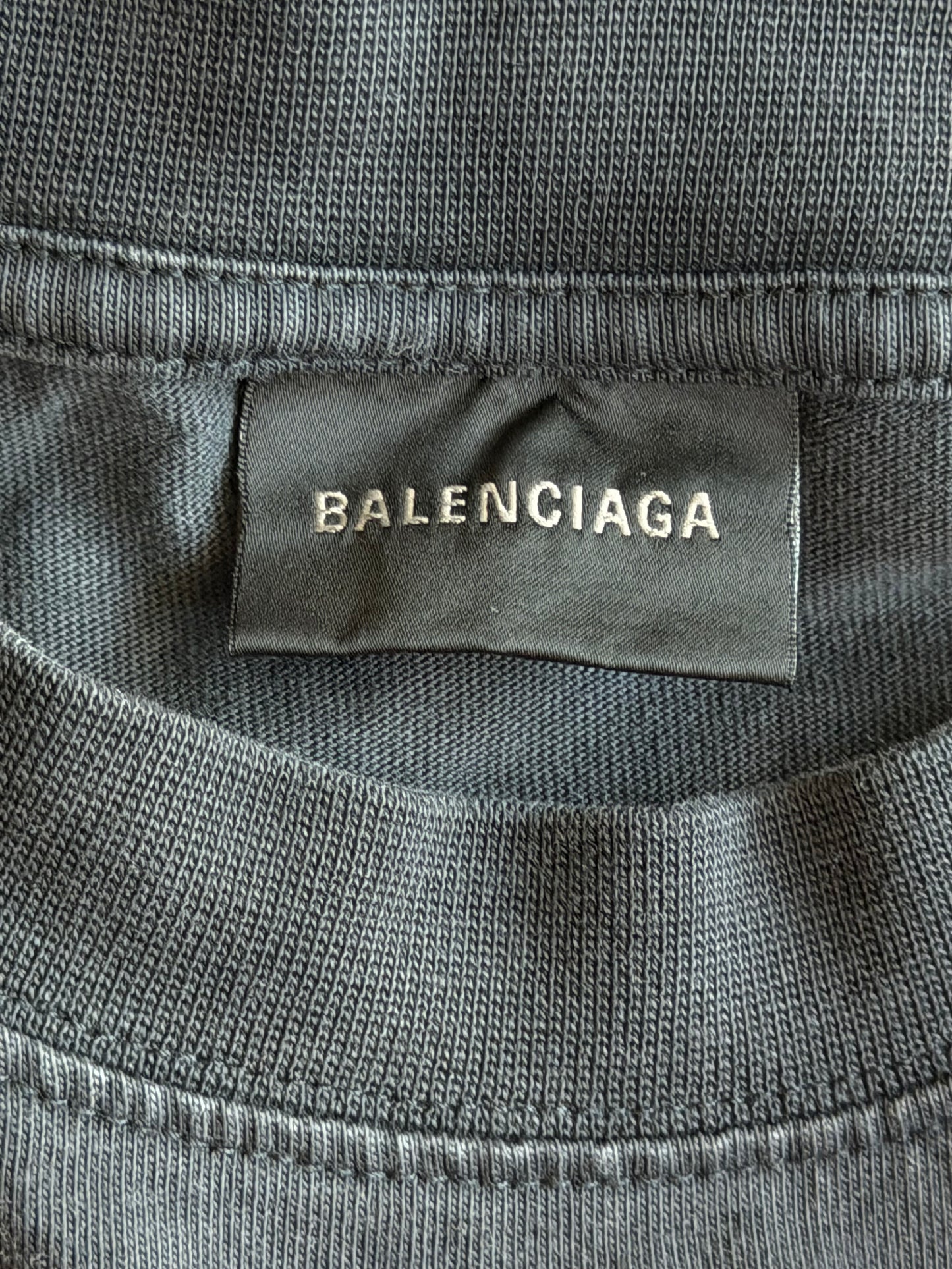 Balenciaga Black & White XXXL Logo T-Shirt