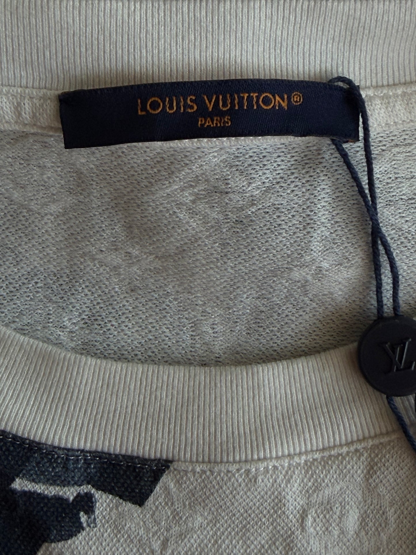 Louis Vuitton White & Blue Floral Monogram T-Shirt
