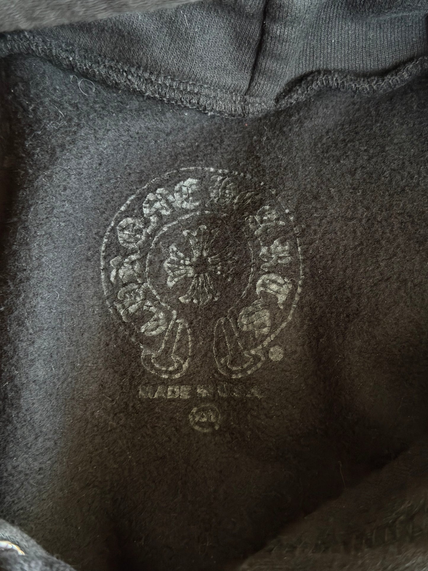 Chrome Hearts Black & White T-Bar Logo Hoodie
