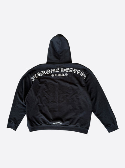 Chrome Hearts Black & White T-Bar Logo Hoodie