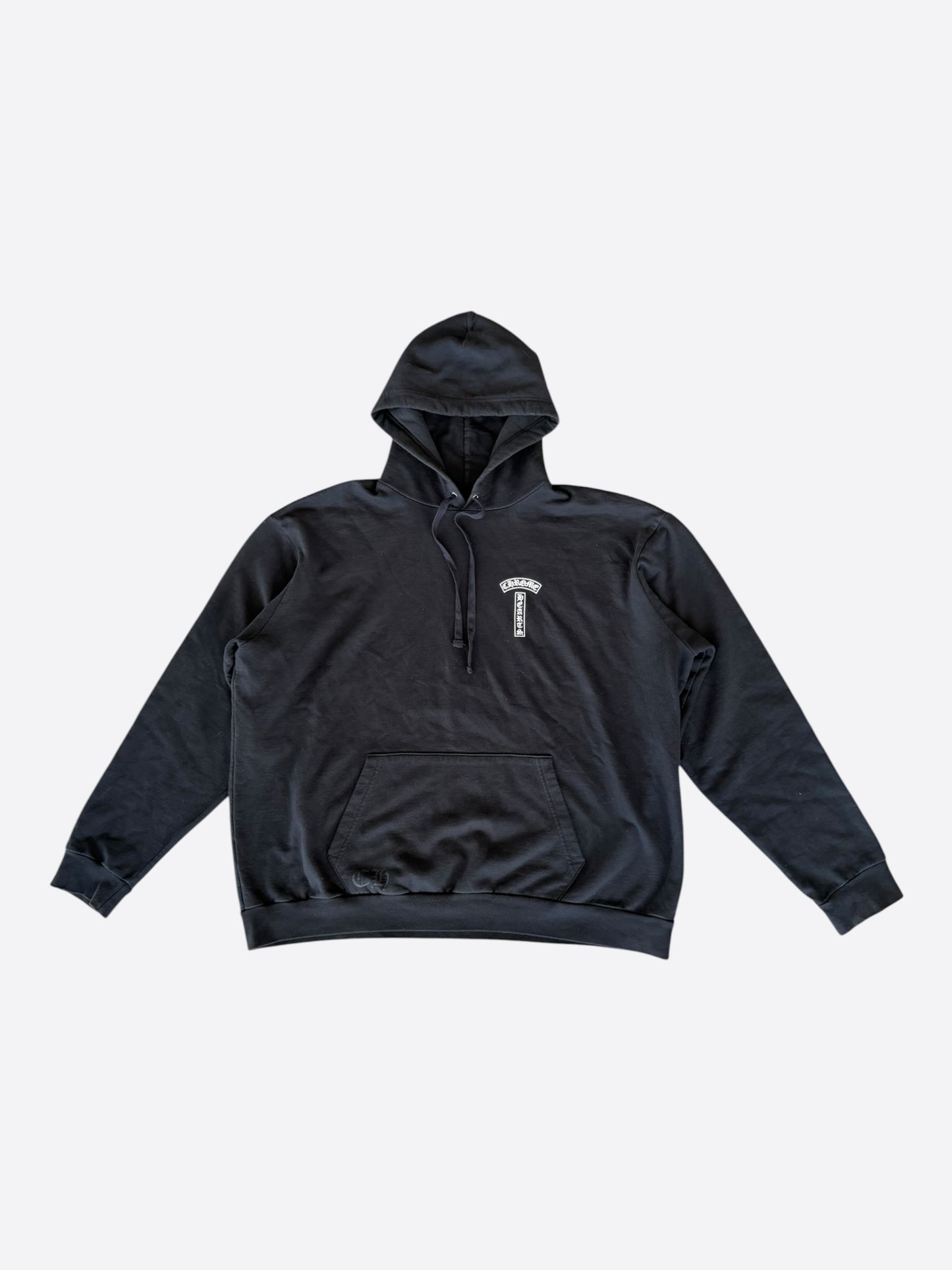Chrome Hearts Black & White T-Bar Logo Hoodie
