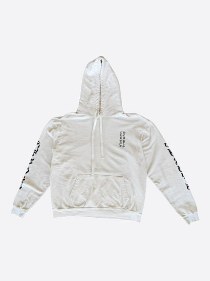 Chrome Hearts White & Black Cross Jacquard Horseshoe Logo Hoodie