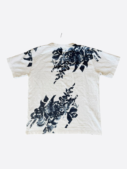 Louis Vuitton White & Blue Floral Monogram T-Shirt