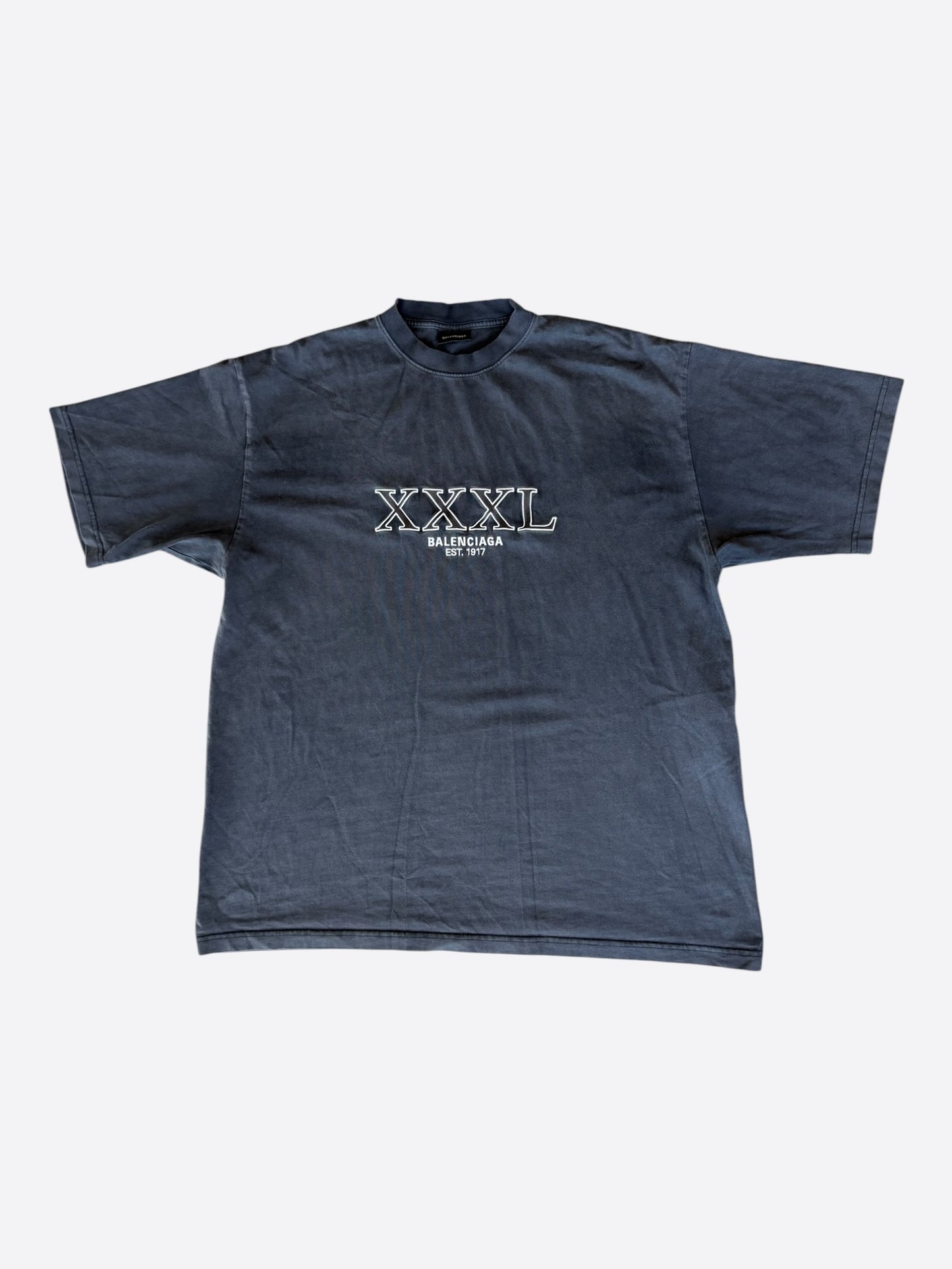 Balenciaga Black & White XXXL Logo T-Shirt