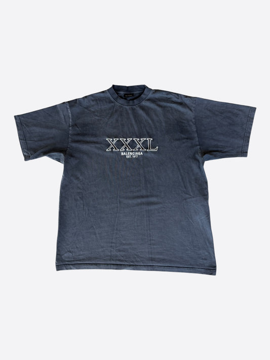 Balenciaga Black & White XXXL Logo T-Shirt