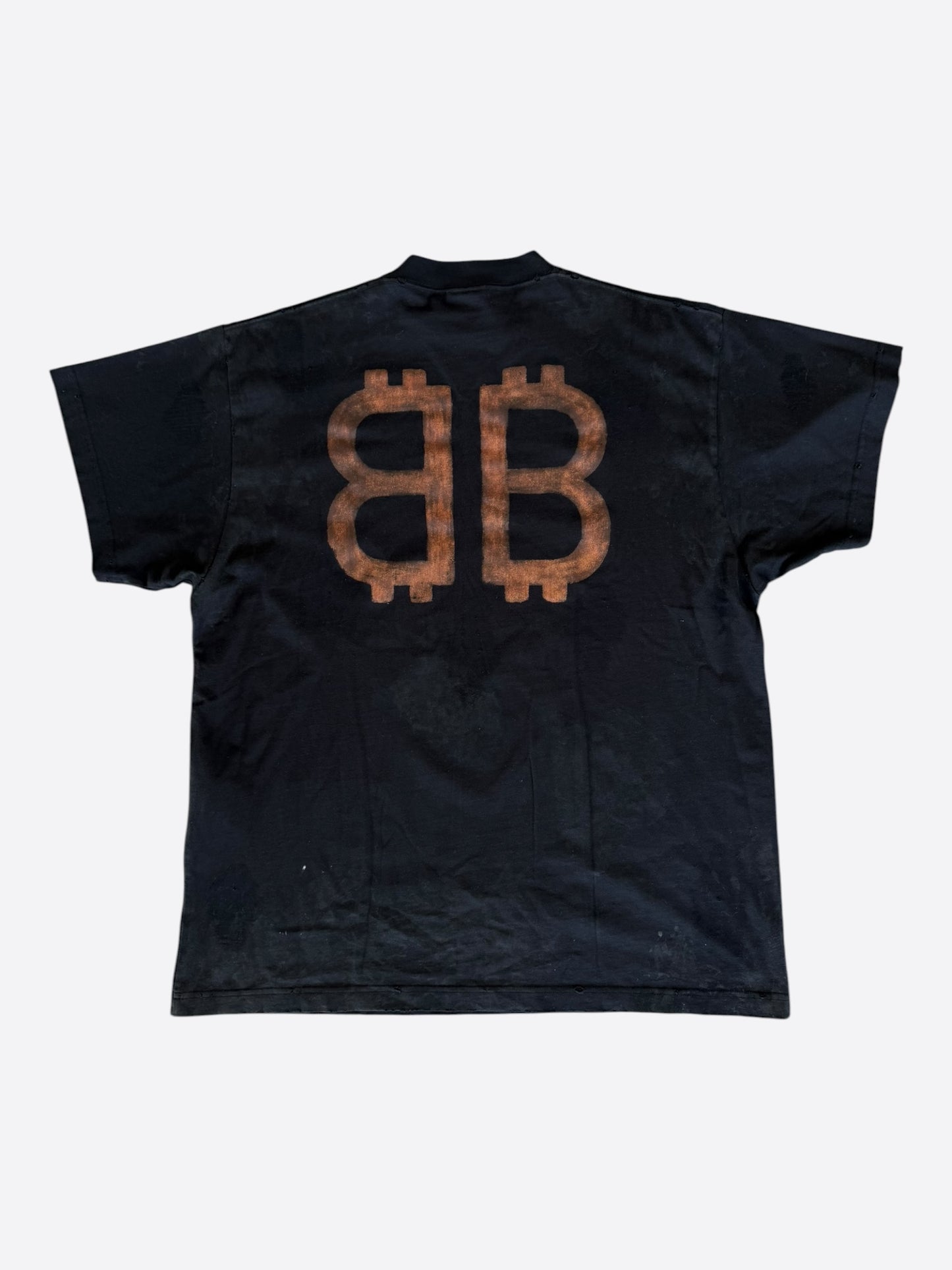 Balenciaga Black & Orange Bitcoin Logo T-Shirt