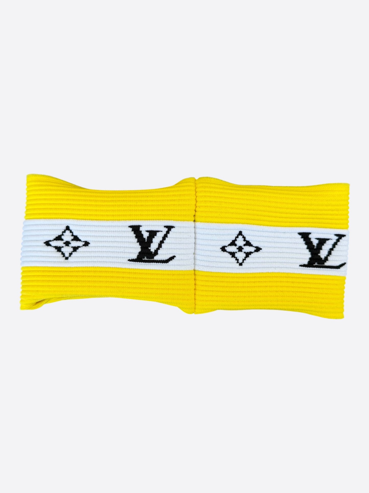 Louis Vuitton Yellow & White Striped Headband