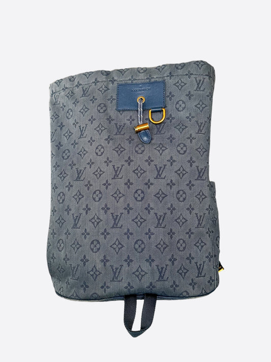 Louis Vuitton Blue Denim Monogram Chalk Backpack