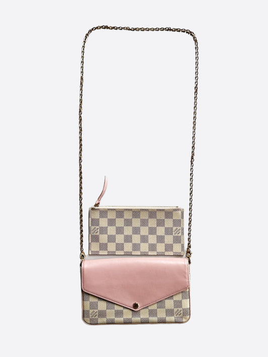 Louis Vuitton Pink Damier Azure Pochette Felicie