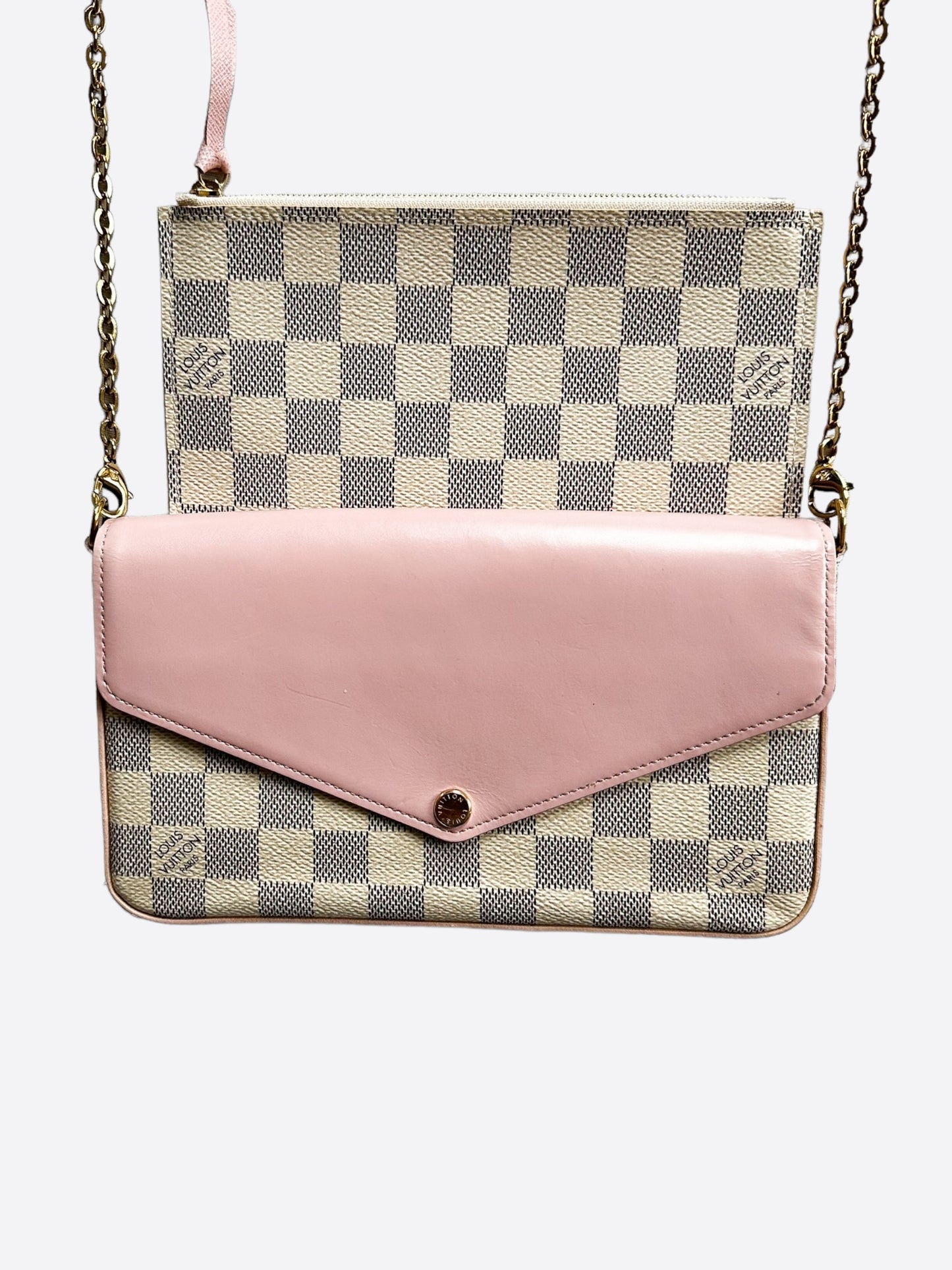 Louis Vuitton Pink Damier Azure Pochette Felicie