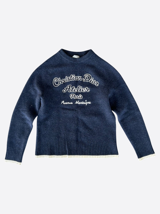 Dior Navy Atelier Wool Knitted Sweater