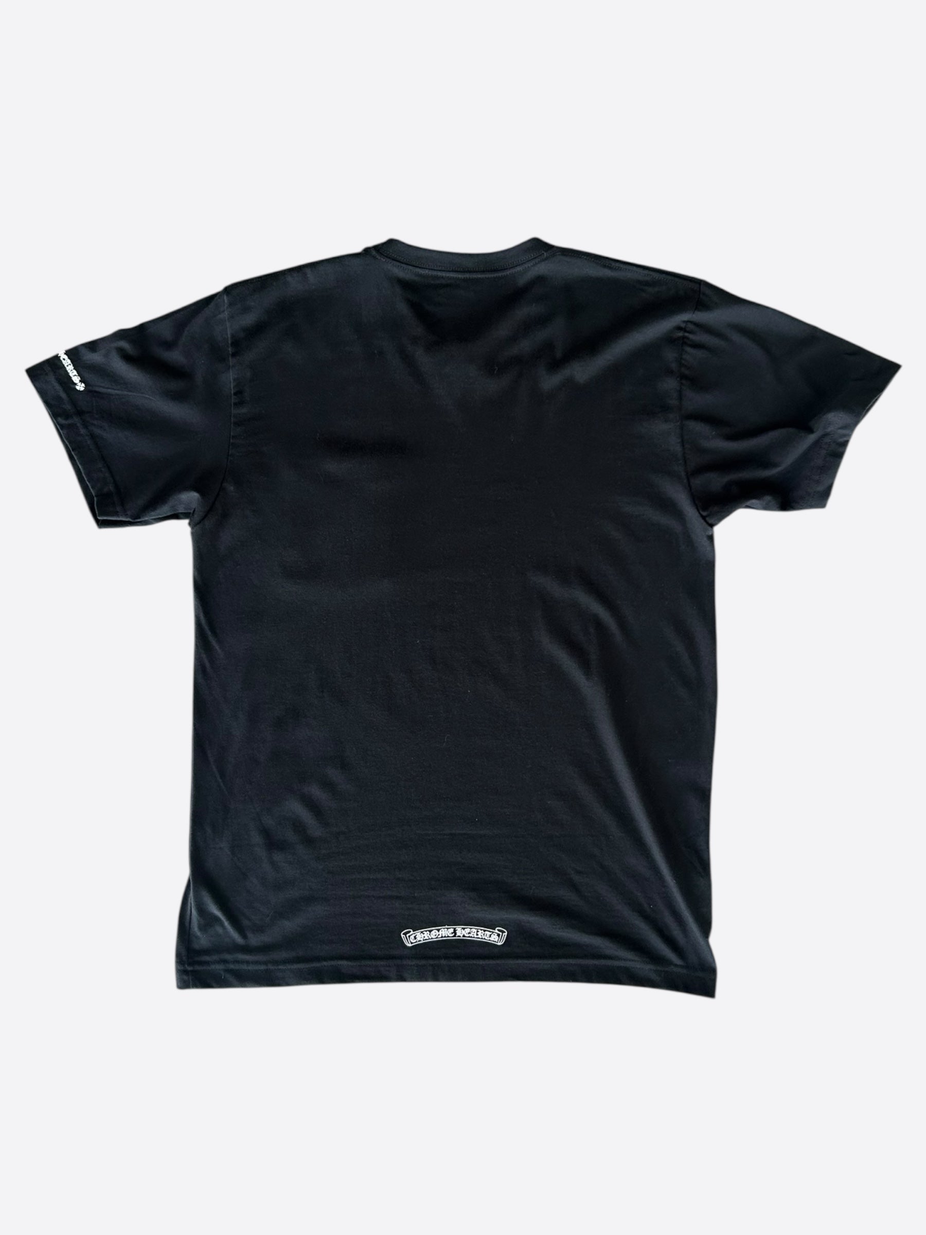 Chrome Hearts Black & White Neck Logo T-Shirt – Savonches