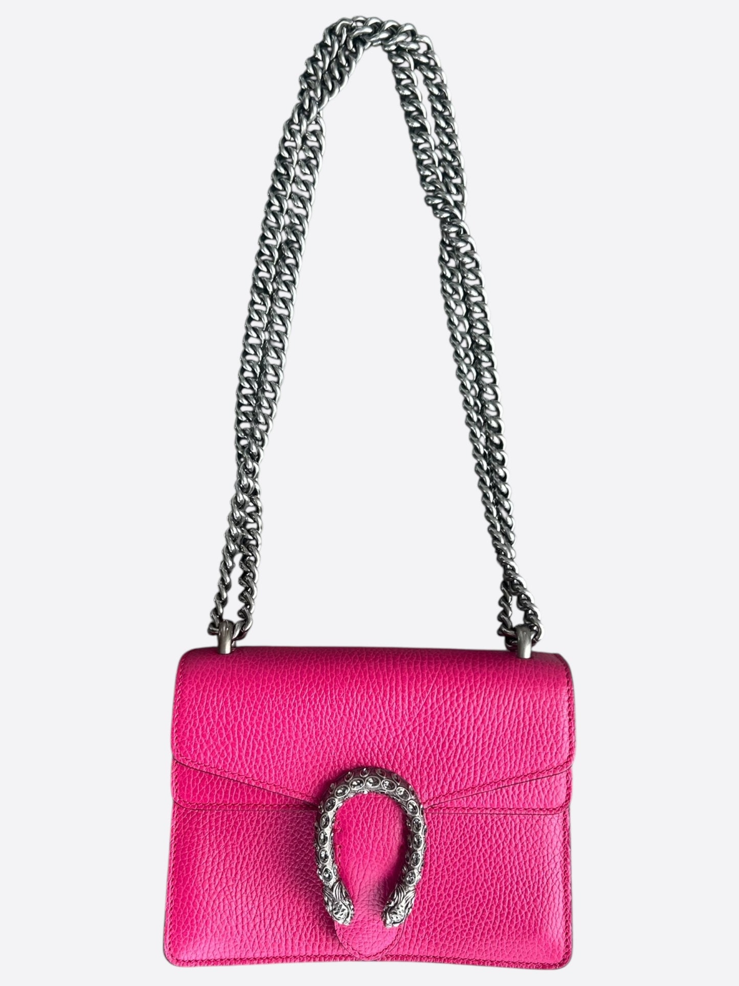 Gucci Pink Leather Dionysus Small Shoulder Bag