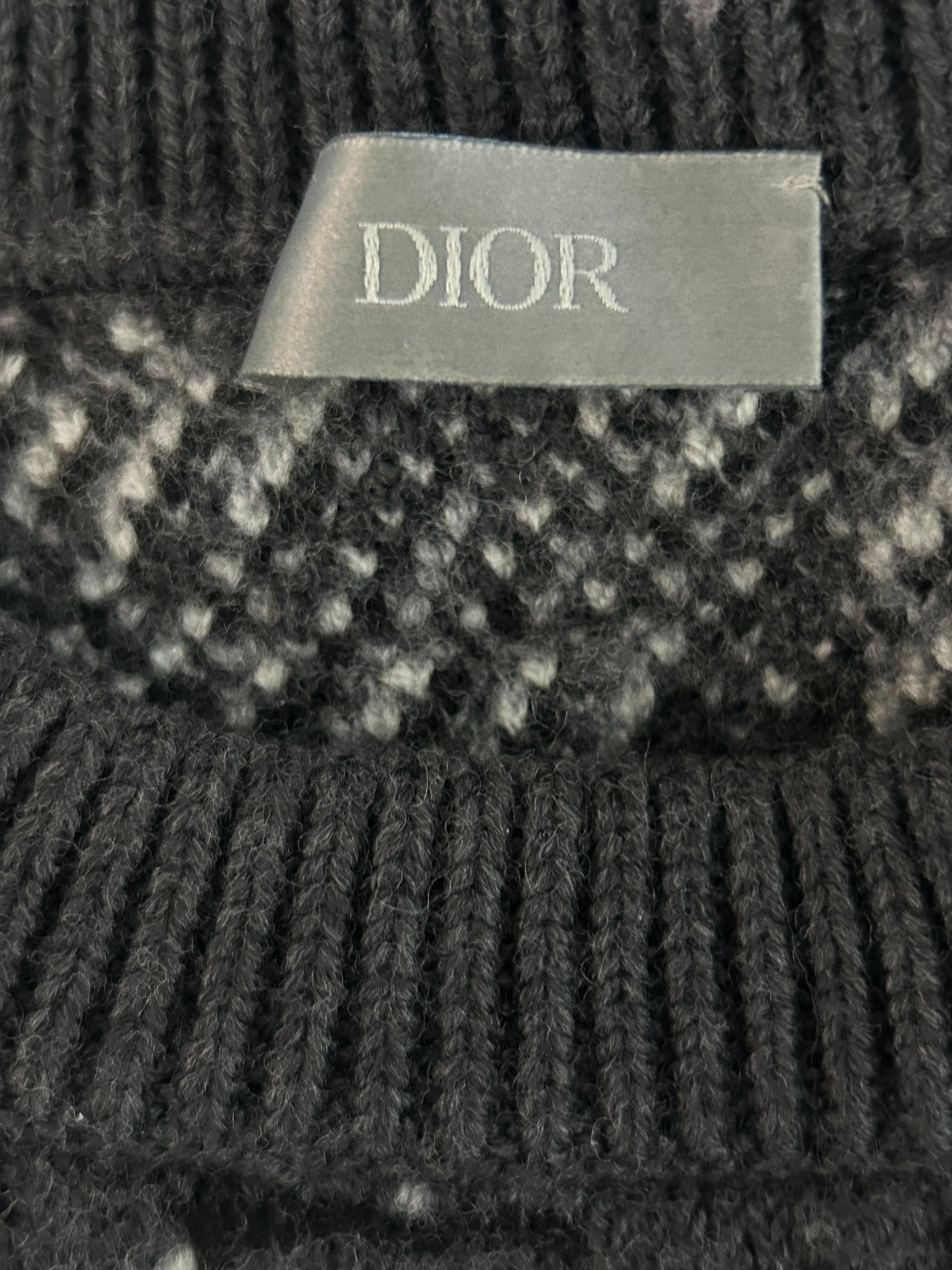 Dior Black & Grey Oblique Knit Sweater