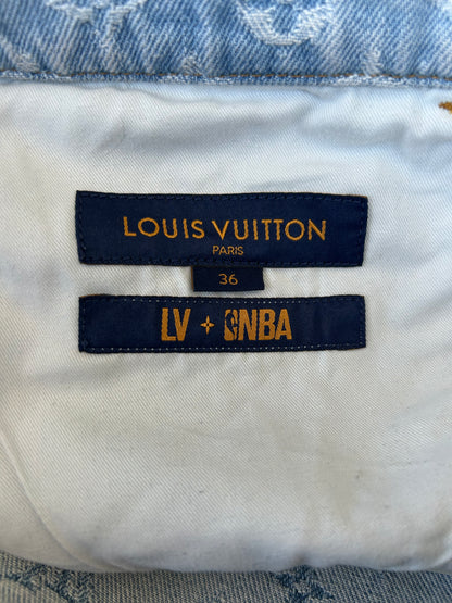 Louis Vuitton NBA Blue & White Monogram Flared Jeans