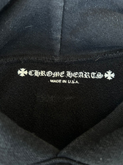 Chrome Hearts Black & Pink Floral Logo Hoodie