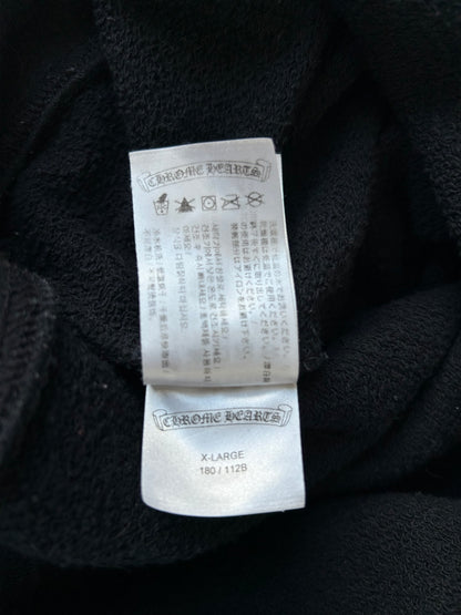 Chrome Hearts Black & Pink Floral Logo Hoodie