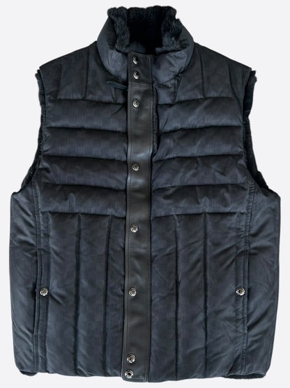 Louis Vuitton Black Rabbit Reversible Puffer Vest