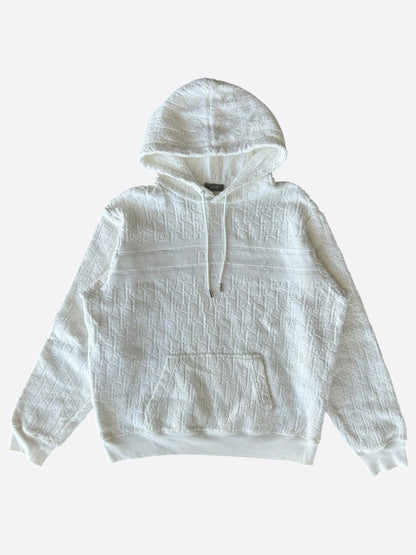 Dior White Oblique Towel Hoodie