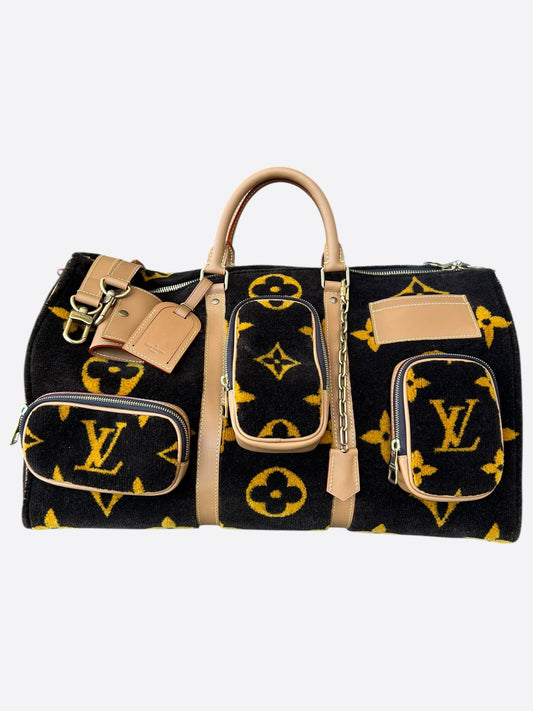 Louis Vuitton Brown Monogram Tuffetage Keepall