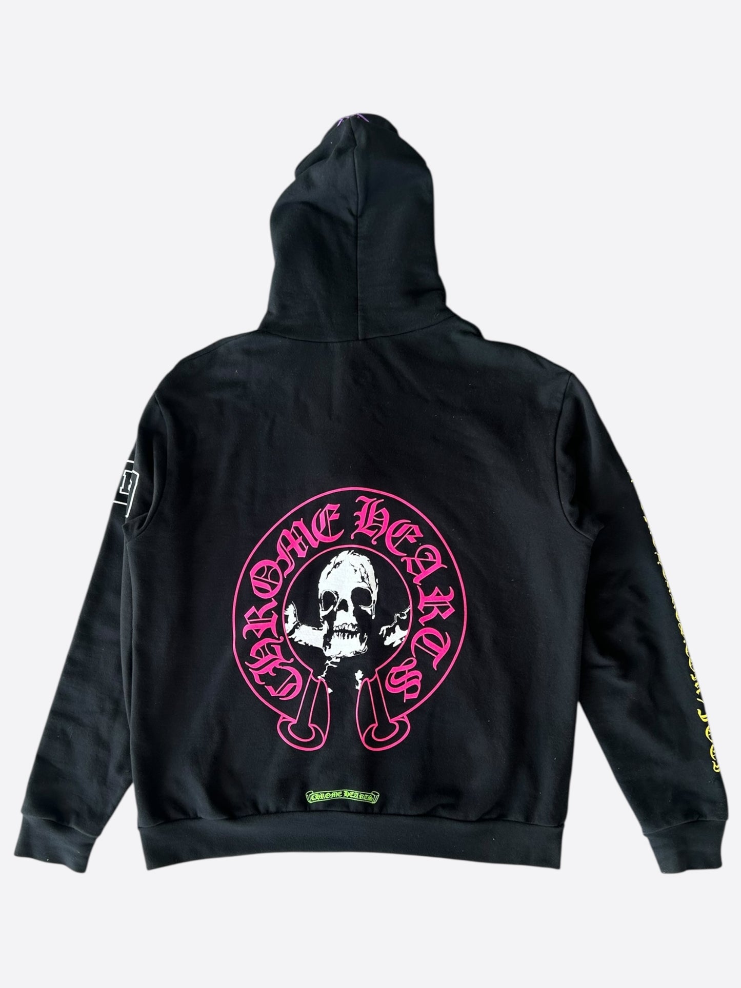 Chrome Hearts Black & Multicolor Foti Horseshoe Logo Hoodie