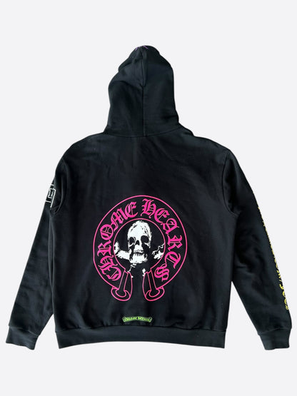 Chrome Hearts Black & Multicolor Foti Horseshoe Logo Hoodie