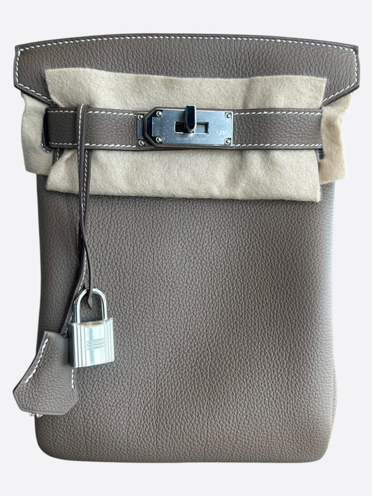 Hermes Etoupe HAC A Dos Crossbody Backpack