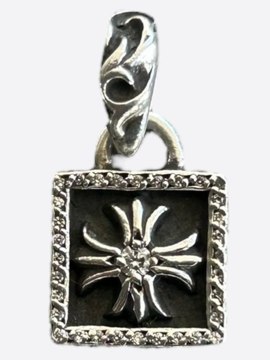 Chrome Hearts Silver & Diamond Cross Pendant