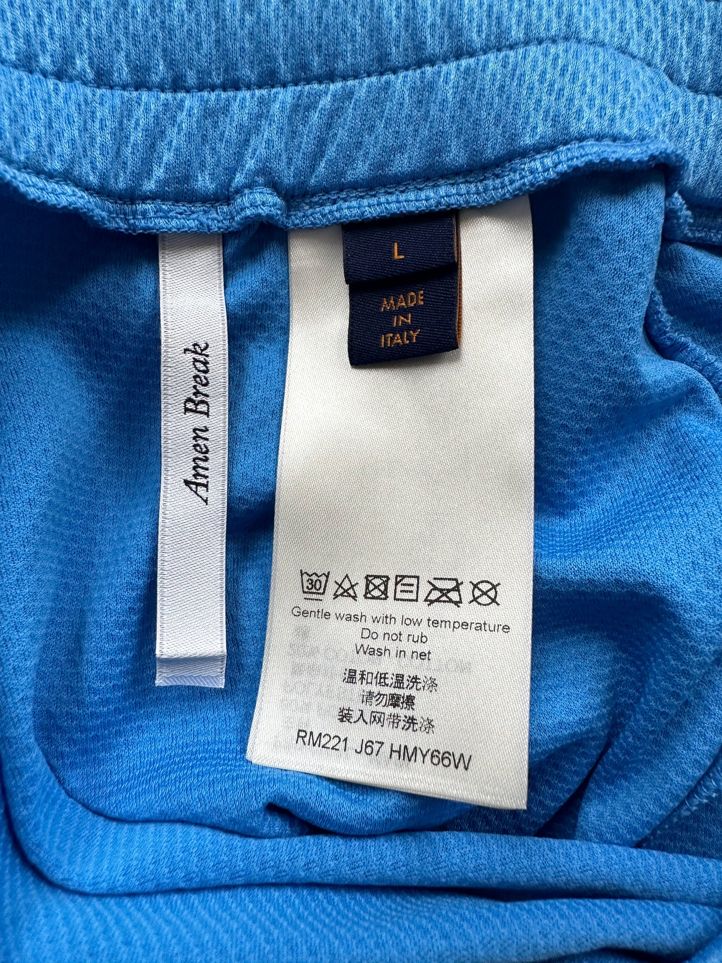 Louis Vuitton Blue Lightning Logo Shorts