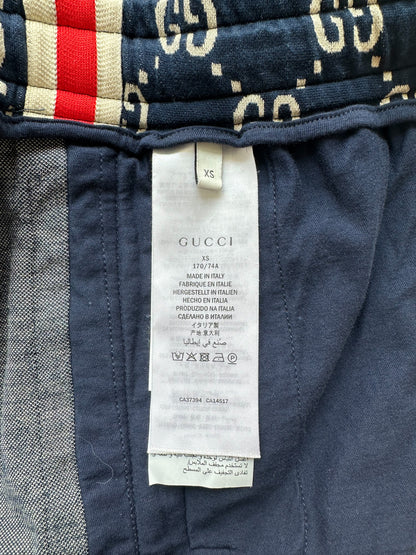 Gucci Blue & White GG Monogram Trackpants