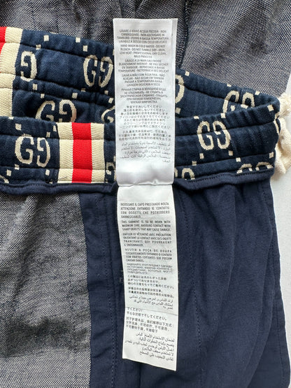 Gucci Blue & White GG Monogram Trackpants