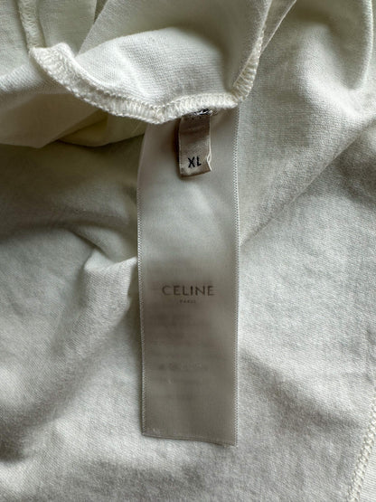 Celine White & Black Logo T-Shirt