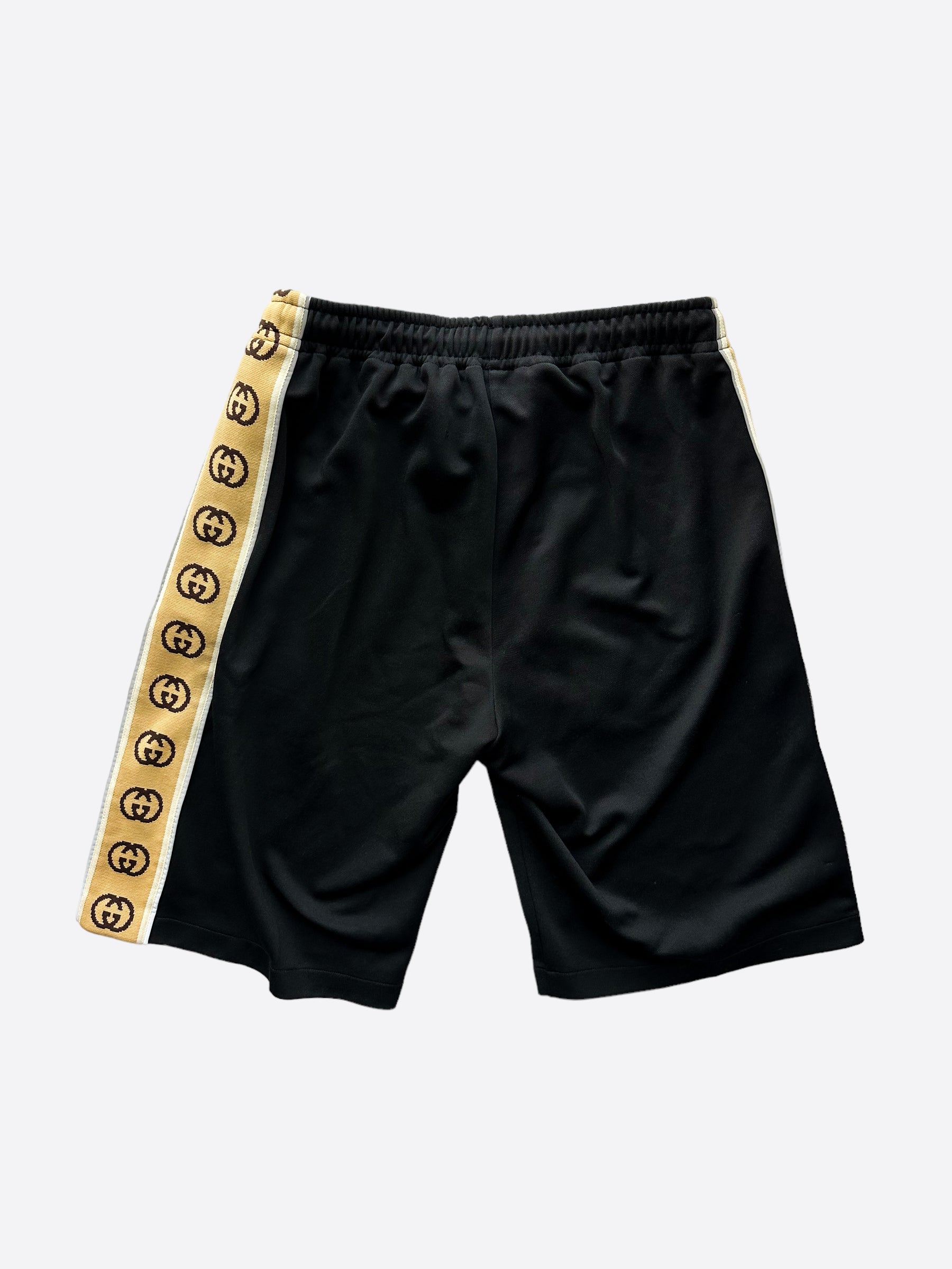 Gucci Black GG Monogram Striped Shorts