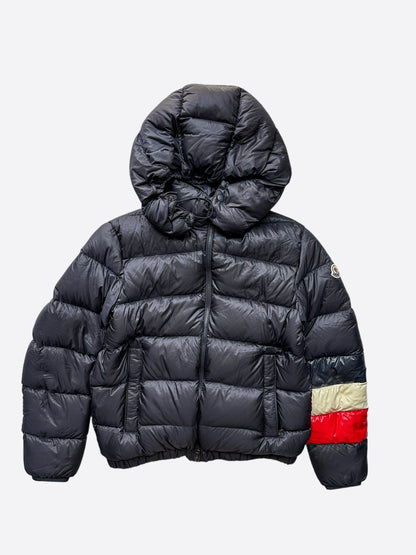 Moncler Navy Willm Striped Puffer Jacket – Savonches