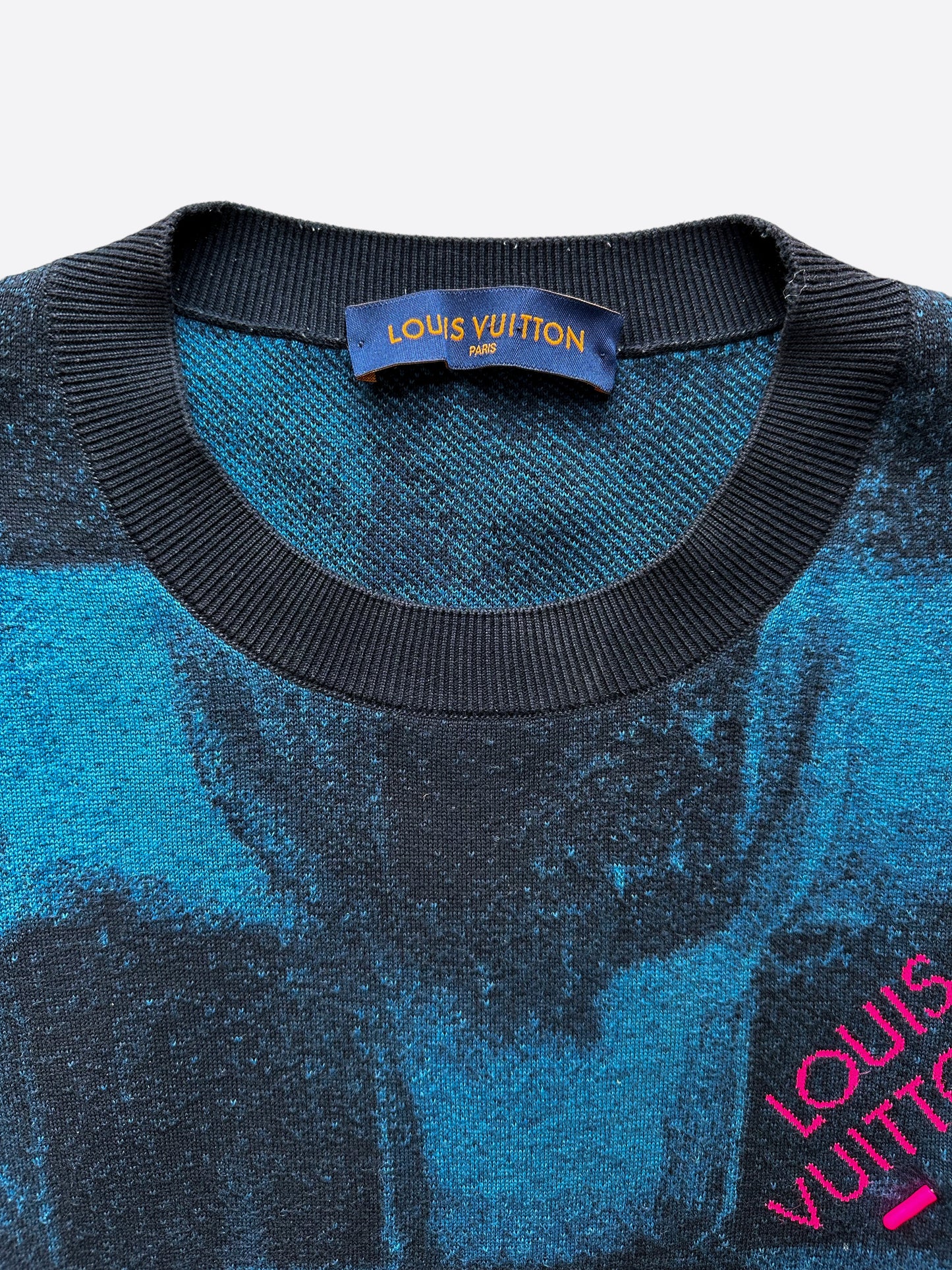 Louis Vuitton Turquoise Damier Print Sweater – Savonches