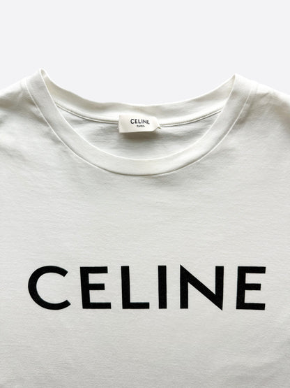 Celine White & Black Logo T-Shirt