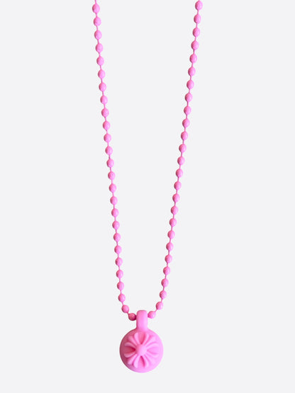 Chrome Hearts Green Silichrome Cross Ball Necklace
