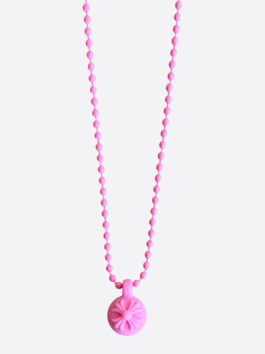 Chrome Hearts Green Silichrome Cross Ball Necklace