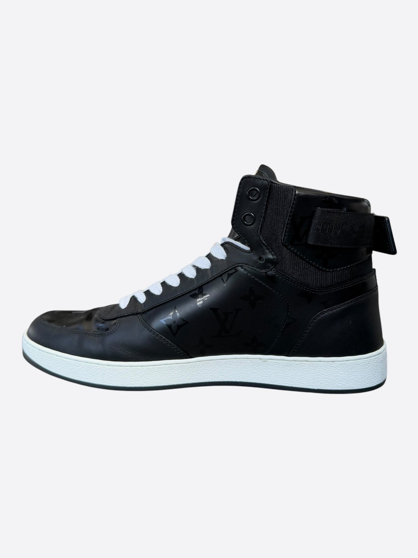 Louis Vuitton Black Monogram Rivoli High Top Sneakers