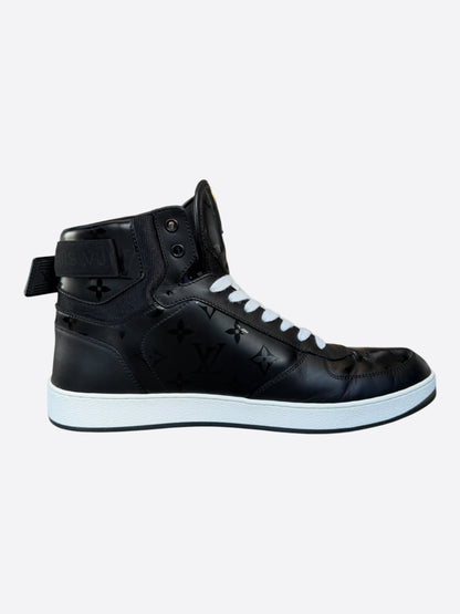 Louis Vuitton Black Monogram Rivoli High Top Sneakers