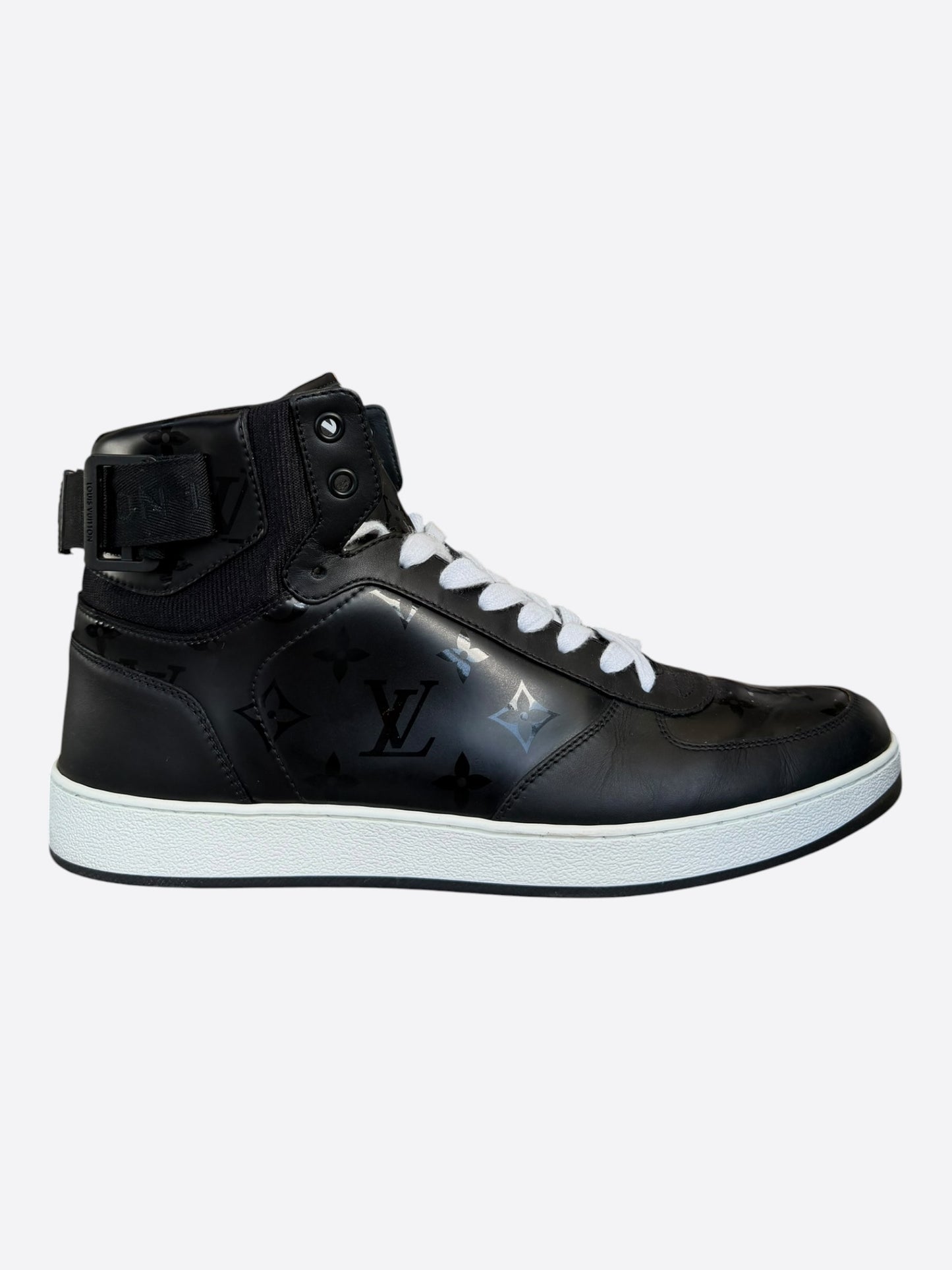 Louis Vuitton Black Monogram Rivoli High Top Sneakers