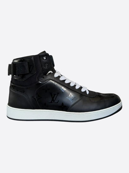 Louis Vuitton Black Monogram Rivoli High Top Sneakers