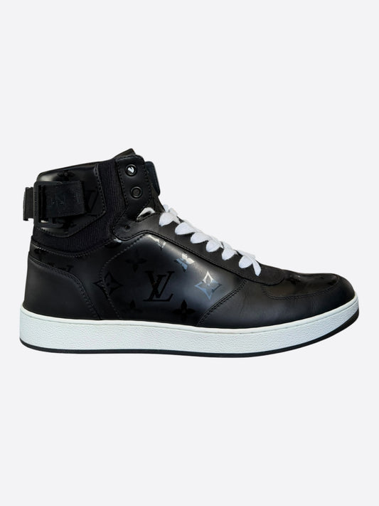 Louis Vuitton Black Monogram Rivoli High Top Sneakers
