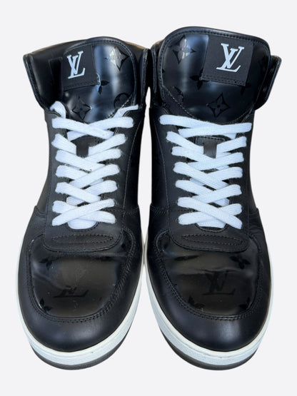Louis Vuitton Black Monogram Rivoli High Top Sneakers